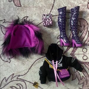 rainbow high + monster high doll clothing bundle